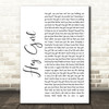 Lady Gaga Hey Girl White Script Song Lyric Quote Music Print