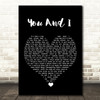 Lady Gaga You And I Black Heart Song Lyric Quote Music Print