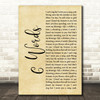 Wretch 32 6 Words Rustic Script Song Lyric Quote Music Print