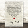 Oasis Step Out Script Heart Song Lyric Quote Music Print