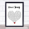 Tesla Love Song White Heart Song Lyric Quote Music Print