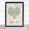 G-Eazy feat. Halsey Him & I Script Heart Song Lyric Quote Music Print