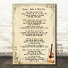 Bread Make It With You Song Lyric Vintage Quote Print