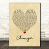 Lisa Stansfield Change Vintage Heart Song Lyric Quote Music Print