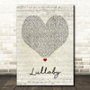 Professor Green Lullaby Script Heart Song Lyric Quote Music Print