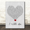 Avril Lavigne I Will Be Grey Heart Song Lyric Quote Music Print