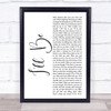 Reba McEntire I'll Be White Script Song Lyric Quote Music Print