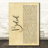 Gavin DeGraw Belief Rustic Script Song Lyric Quote Music Print