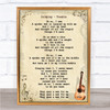 Coldplay Trouble Song Lyric Vintage Quote Print