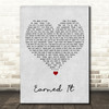 The Weeknd Earned It Grey Heart Song Lyric Quote Music Print