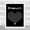 Maroon 5 Memories Black Heart Song Lyric Quote Music Print