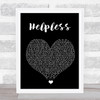 Ashanti Helpless Black Heart Song Lyric Quote Music Print