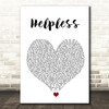 Ashanti Helpless White Heart Song Lyric Quote Music Print