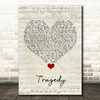 Steps Tragedy Script Heart Song Lyric Quote Music Print