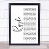 The Grateful Dead Ripple White Script Song Lyric Quote Music Print