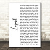 Twenty One Pilots Legend White Script Song Lyric Quote Music Print