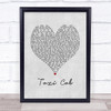Twenty One Pilots Taxi Cab Grey Heart Song Lyric Quote Music Print