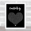 Professor Green Lullaby Black Heart Song Lyric Quote Music Print