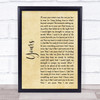 Ella Henderson Yours Rustic Script Song Lyric Quote Music Print