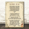 Black Sabbath War Pigs Song Lyric Quote Print