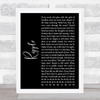 Grateful Dead Ripple Black Script Song Lyric Quote Music Print