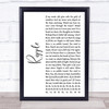 Grateful Dead Ripple White Script Song Lyric Quote Music Print