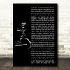 Lovelytheband Broken Black Script Song Lyric Quote Music Print