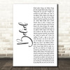 Gavin DeGraw Belief White Script Song Lyric Quote Music Print