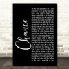 Big Country Chance Black Script Song Lyric Quote Music Print