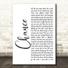 Big Country Chance White Script Song Lyric Quote Music Print