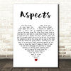 Paul Weller Aspects White Heart Song Lyric Quote Music Print