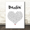 Beach Boys Darlin' White Heart Song Lyric Quote Music Print