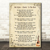 Bob Dylan Blowin' In The Wind Song Lyric Quote Print