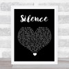 Delerium Silence Black Heart Song Lyric Quote Music Print