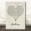 Pulp Babies Script Heart Song Lyric Quote Music Print