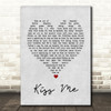 New Found Glory Kiss Me Grey Heart Song Lyric Quote Music Print