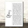 Randy Crawford Almaz White Script Song Lyric Quote Music Print