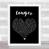 Dan Fogelberg Longer Black Heart Song Lyric Quote Music Print