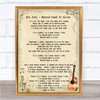 Bon Jovi Wanted Dead Or Alive Song Lyric Quote Print