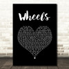 Foo Fighters Wheels Black Heart Song Lyric Quote Music Print