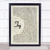 Rick Astley Try Vintage Script Song Lyric Quote Music Print