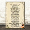 Bread Everything I Own Song Lyric Quote Print