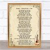 Bread Everything I Own Song Lyric Quote Print