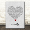 Wage War Gravity Grey Heart Song Lyric Quote Music Print