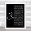 Sixx AM Smile Black Script Song Lyric Quote Music Print