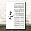 Taylor Swift Mine White Script Song Lyric Quote Music Print