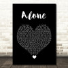 Jessie Ware Alone Black Heart Song Lyric Quote Music Print