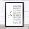 The Wombats Turn White Script Song Lyric Quote Music Print