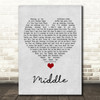 DJ Snake Middle Grey Heart Song Lyric Quote Music Print