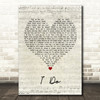 Westlife I Do Script Heart Song Lyric Quote Music Print